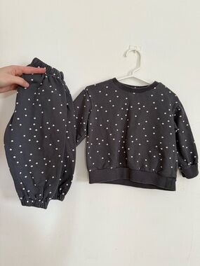 H&M Polka Dot Sweatshirt & Joggers Set
